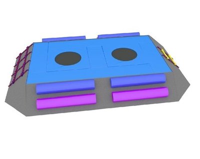 Батут "TWISTER JUMP" двухсекционный (476х333х42 см)