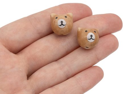 Бусина "Мишка" 14мм, керамика