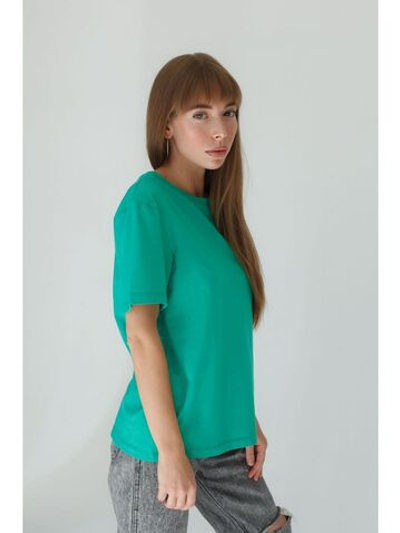 Футболка зеленая повседневная базовая оверсайз тишка