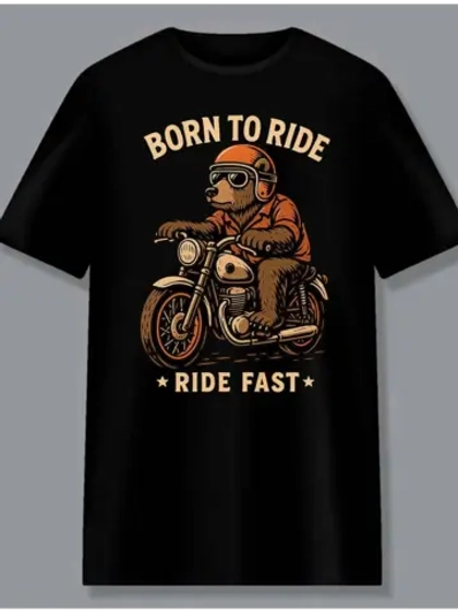 Футболка с принтом мотоцикл