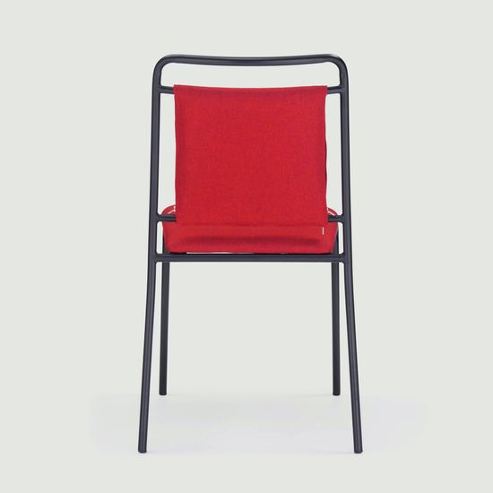 Стул металлический с мягким сиденьем и спинкой Sven красный