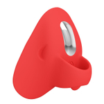 Красный вибратор на палец Carnation (Цвет: красный)