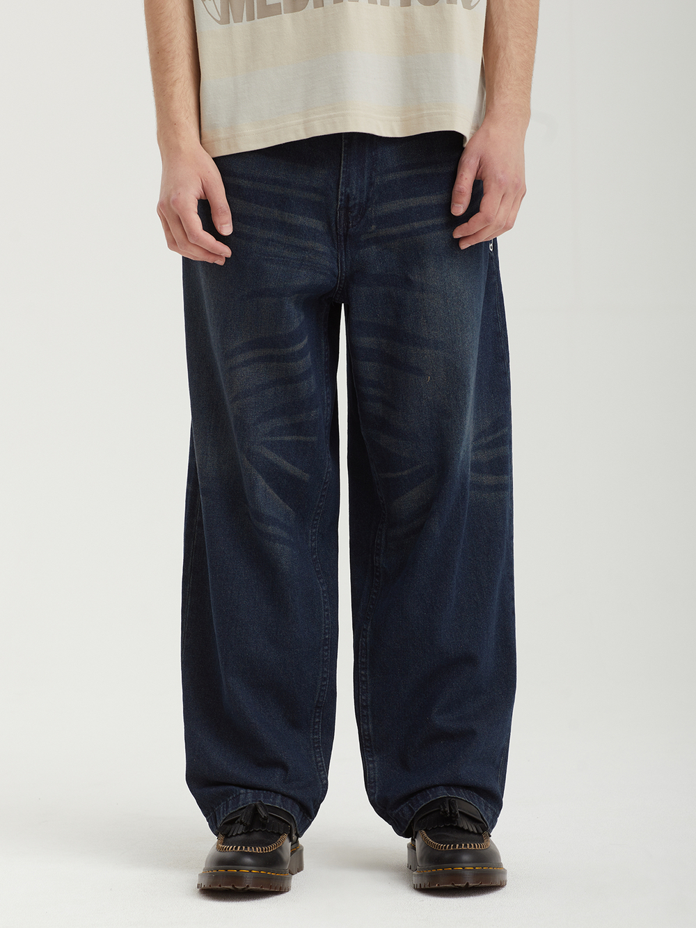 Мужские Джинсы (Loose Fit) Lax - Washed Blue