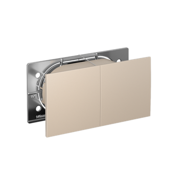 Розетка 2-м. AtlasDesign 16А с заземл. со шторками со сдвиж. крышкой в сборе песочн. SE ATN001228