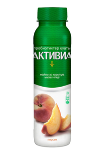 ЙОГУРТ ПИТЬЕВОЙ ПЕРСИК 2.1% 270ГР АКТИВИА