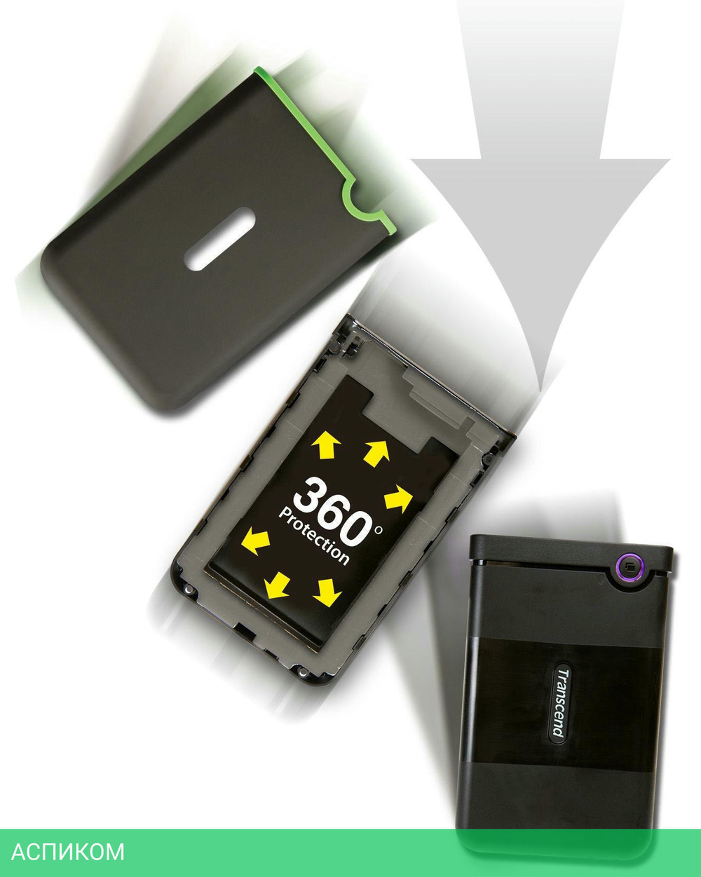 Внешний накопитель Transcend TS2TSJ25M3S серый
