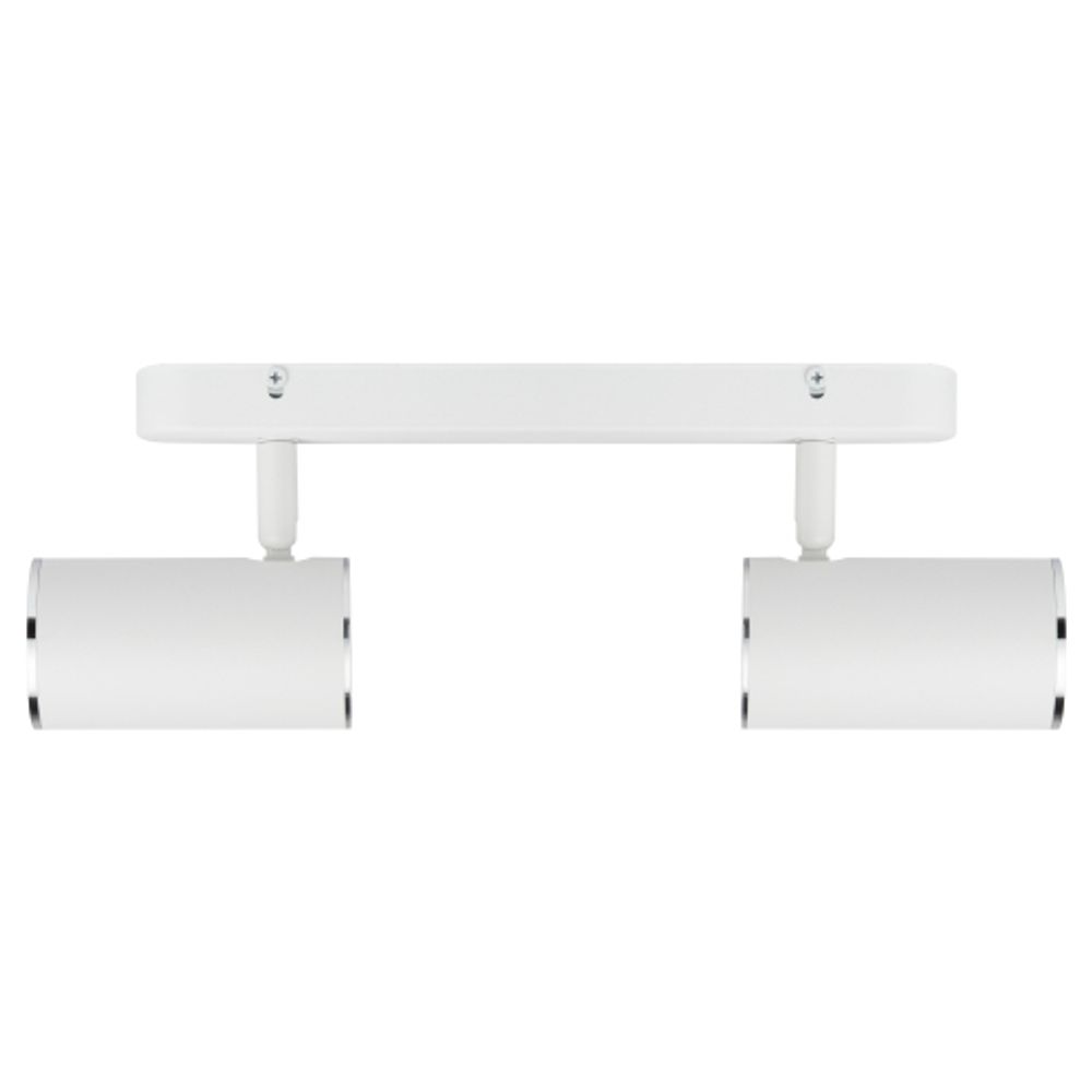 Светильник настенно-потолочный спот ЭРА OL35-2 WH MR16 GU10 IP20 белый хром