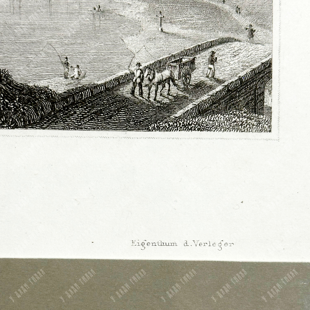 Керчь. Гравюра на стали. Хильдбургхаузен, Германия. Сер. XIX века.