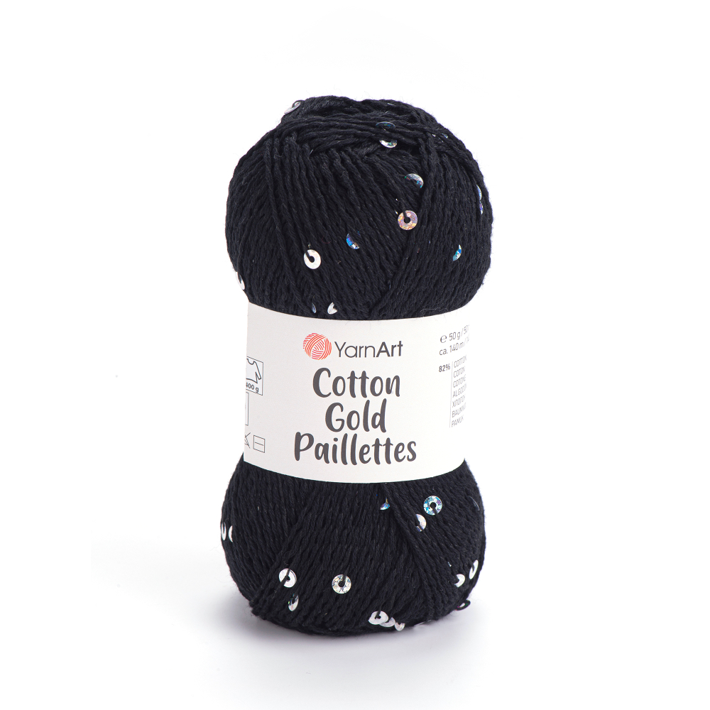 Пряжа YarnArt Cotton Gold Paillettes (7101)
