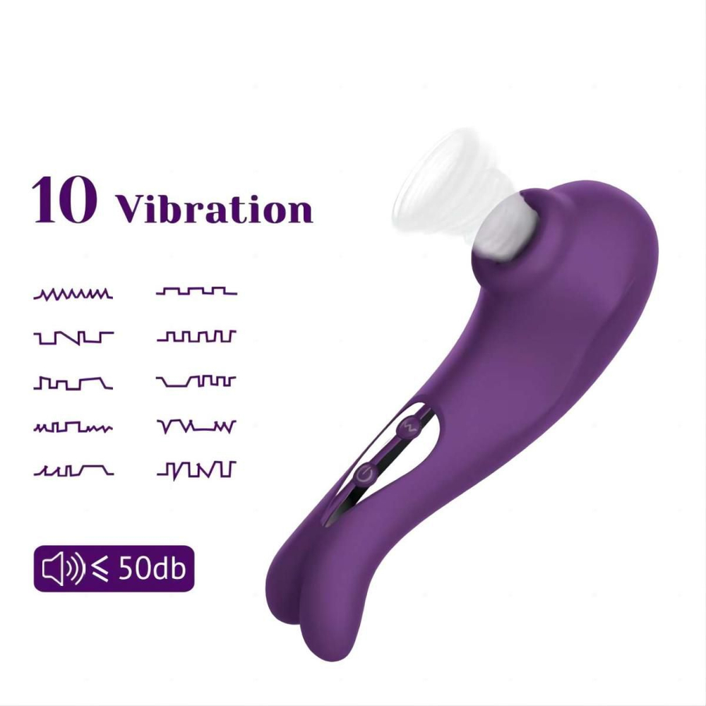 Вакуумный стимулятор клитора Clitoral Sucking Vibrator Cat фиолетовый