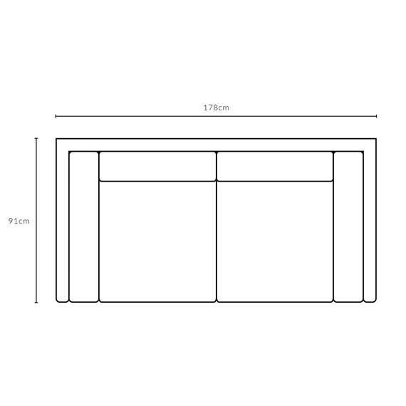 Двухместный диван Aster коралловый