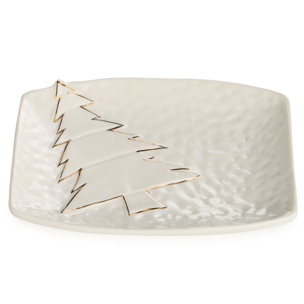 БЛЮДО СЕРВИРОВОЧНОЕ "НОВОГОДНЕЕ" 19,1*15,6*2,8 СМ