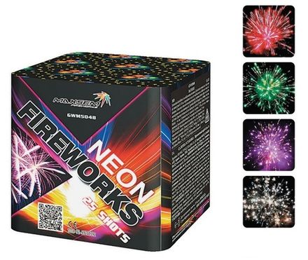 Батарея салютов "Neon Fireworks" GWM5048 25 залпов * 1"  (1/12)