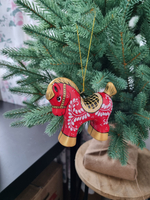 Конь-Огонь ёлочная игрушка из фарфора