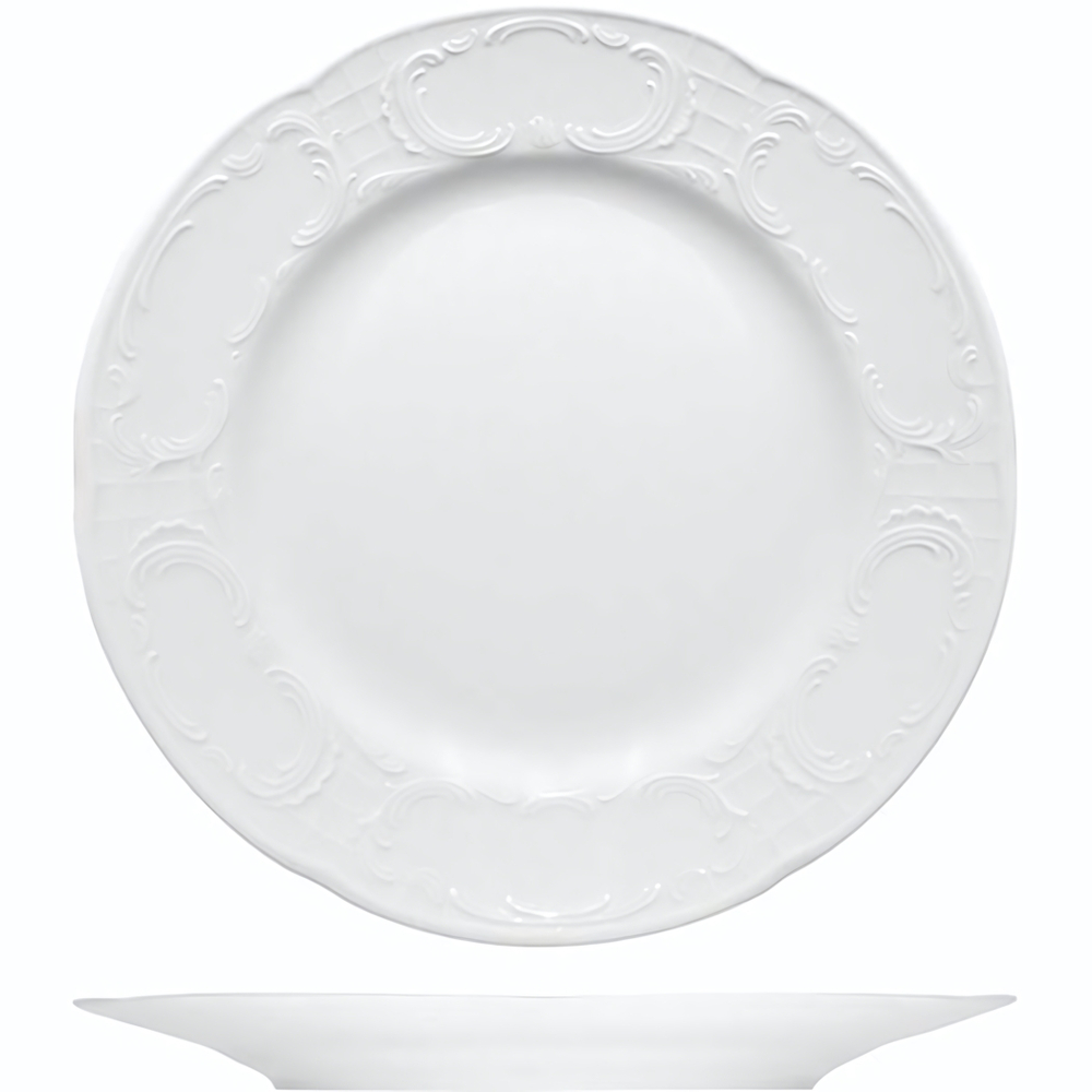 Тарелка «Моцарт» мелкая;фарфор;D=27,H=2см;белый (Цвет: белый)