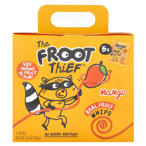 The Froot Thief, Real Fruit Whips, манго, 5 пакетиков по 20 г (0,7 унции)