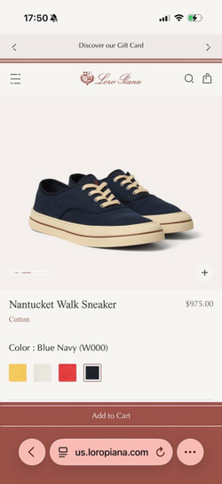 Кеды Loro Piana Nantucket Walk