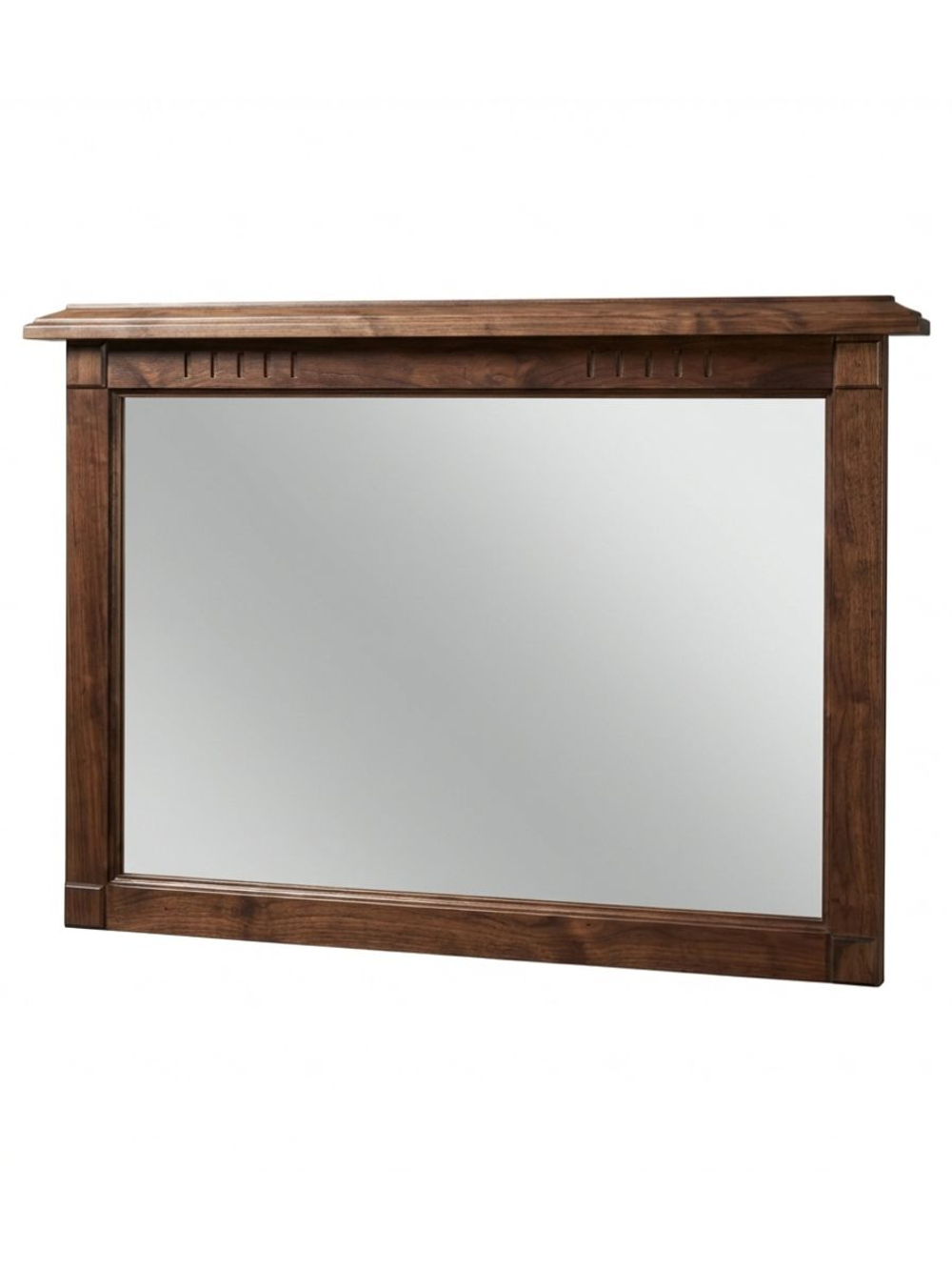 Зеркало настенное 100х70, Джоли, в ванную, прихожую, деревянная рама, массив березы, коричневый, MAKOSA