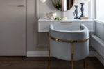 Кресло Garda Decor велюр серо-голубой 54*56*72 см