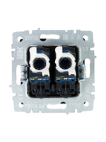 BRITE Розетка компьютерная двойная RJ45 кат.6 РК11-2-БрГ графит IEK