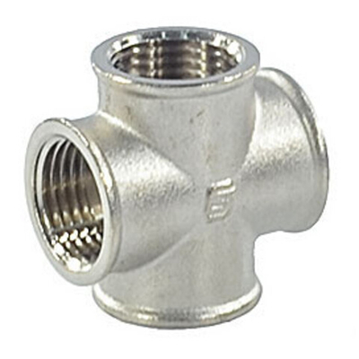 Крест латунь никель Ду 15 (1/2") ВР/ВР SantechSystems