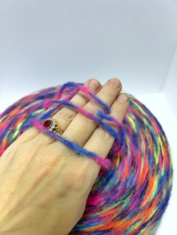 Пряжа для вязания DAMA теплая пушистая аркобалено