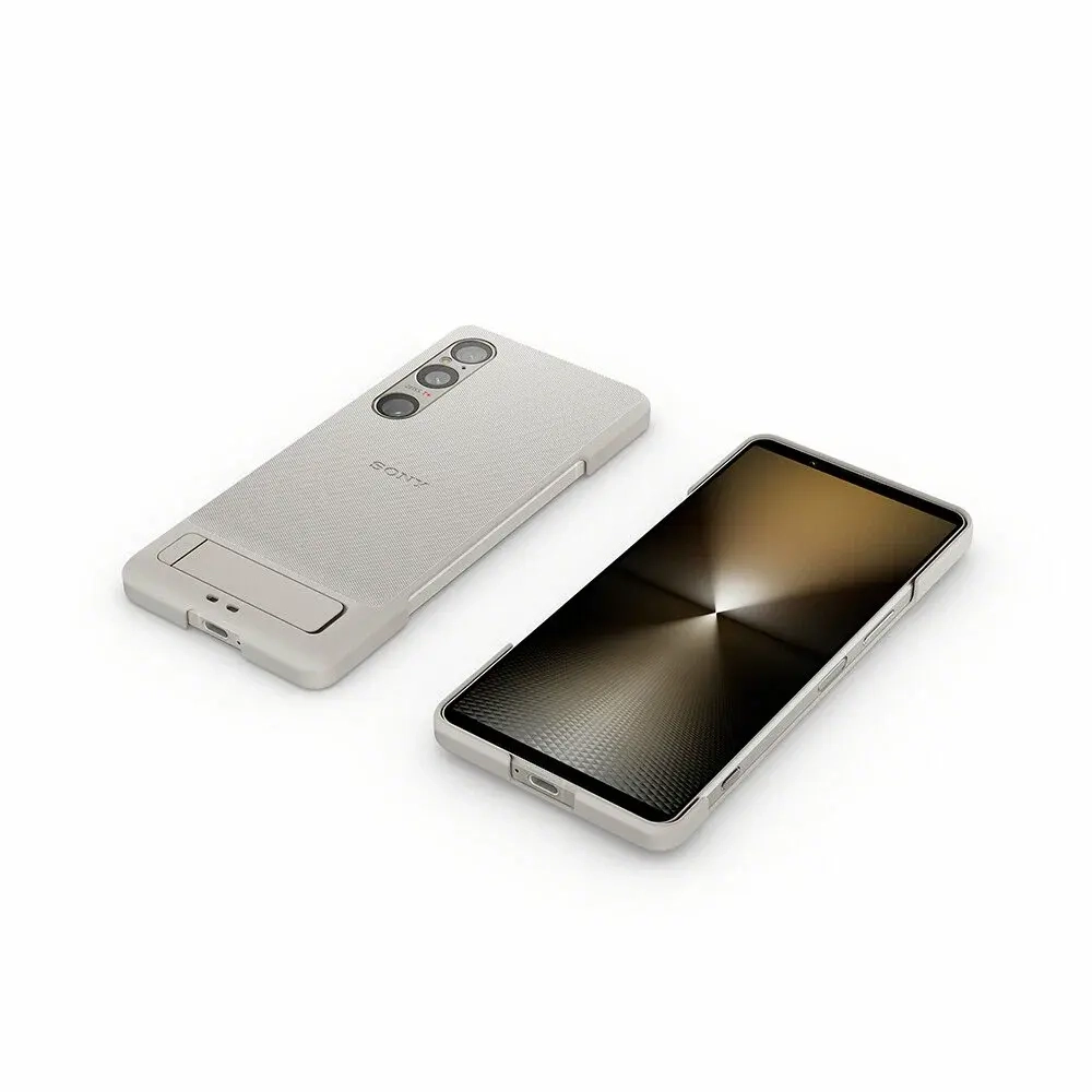 Оригинальный чехол с подставкой SONY Style Cover XQZ-CBEC для Xperia 1 VI — платиново-серый