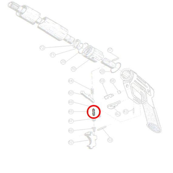 Толкатель спуска Mares D3мм для Jet