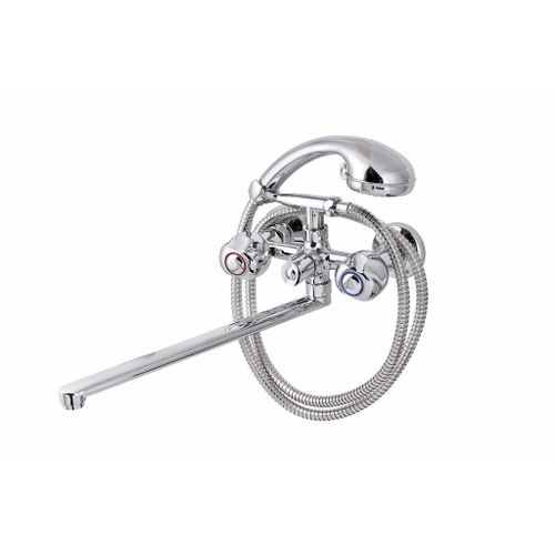 Смеситель для ванны и раковины 1/2 кер ПРОФСАН ПСМ-159-48 "ЕВРО",  эксцентрики "ЕВРО, ХРОМ