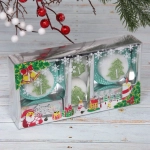 Свечи новогодние «Чудесные мгновения» 20.5x10.5x4 см, зеленый