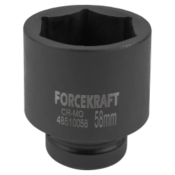 Головка ударная глубокая 1'', 58мм (6гр.) FORCEKRAFT FK-48510058