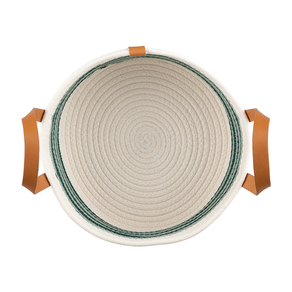 Корзина для хранения helly D29х16 см, бежевая/зеленая