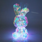 Сувенир светодиодный «Зайчишка» 21*21*40 см, 200 ламп LED, USB, Белый
