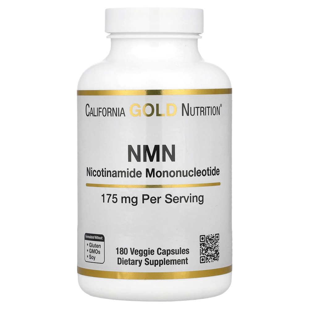 California Gold Nutrition, NMN, 175 мг, 180 растительных капсул