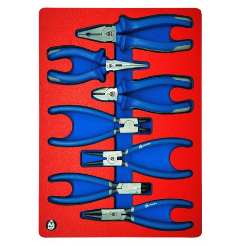 МАСТАК (5-3307) Набор съемников стопорных колец, пассатижей и бокорезов, ложемент, 7 предметов