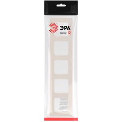 Рамка для розеток и выключателей ЭРА Серия 12 12-5205-15 на 5 постов, Классик, перламутр