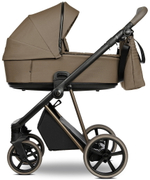 Детская коляска Roan Sol Vintage Luxury 2.0 3 в 1 с автокреслом Pituso Baesa Pro Black,Beige Canopy VIN 03/MM Mocha Mousse/Cappuccino/руч.Cappuccino