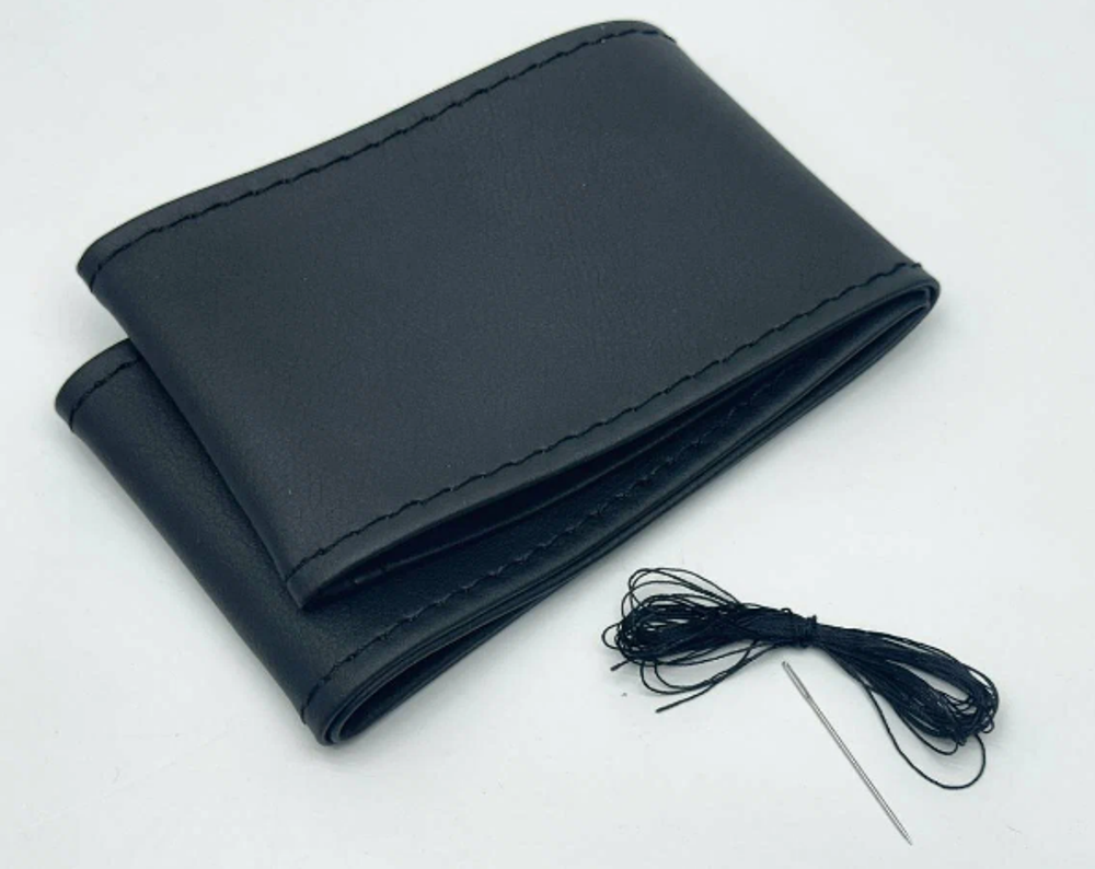 Оплетка на руль на шнурке CarFashion -S- «VEGAS S» 35031 - Экокожа - черная гладкая