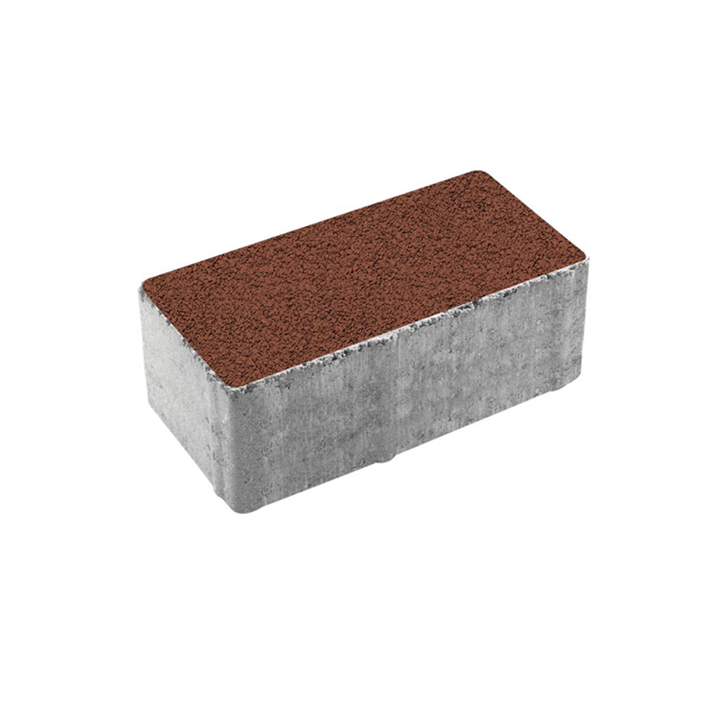 Тротуарная плитка ПРЯМОУГОЛЬНИК 200x100 мм - Гранит Красный