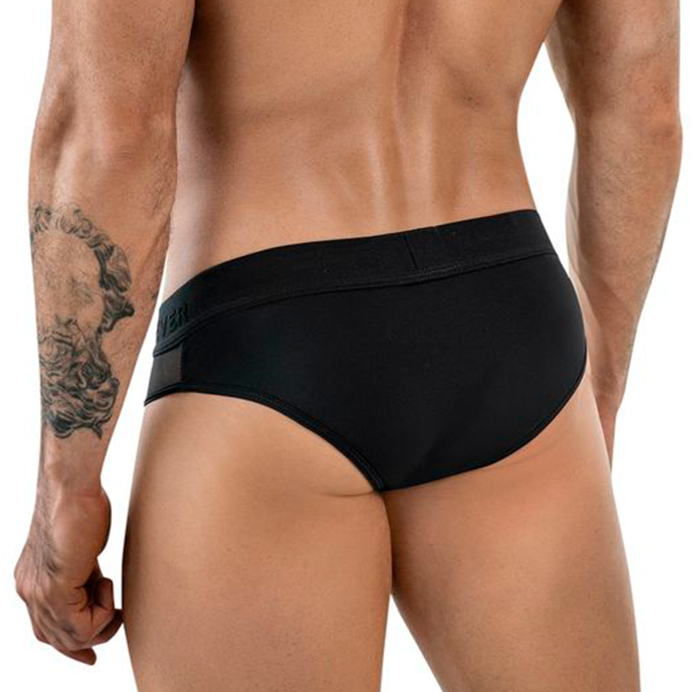 Мужские трусы брифы черные с сеткой Clever Moda EROS BRIEF 184911