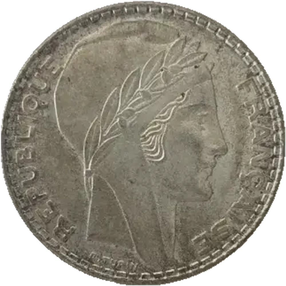 France, 20 Francs 1934 – "Turin" Series, VF
