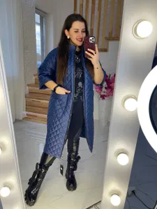 Пальто синее Модель ВЛ-133-4