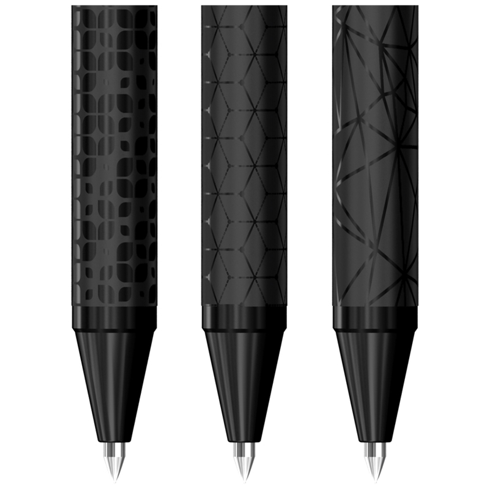 Ручка шариковая автоматическая Berlingo "DoubleBlack" синяя, 0,7мм