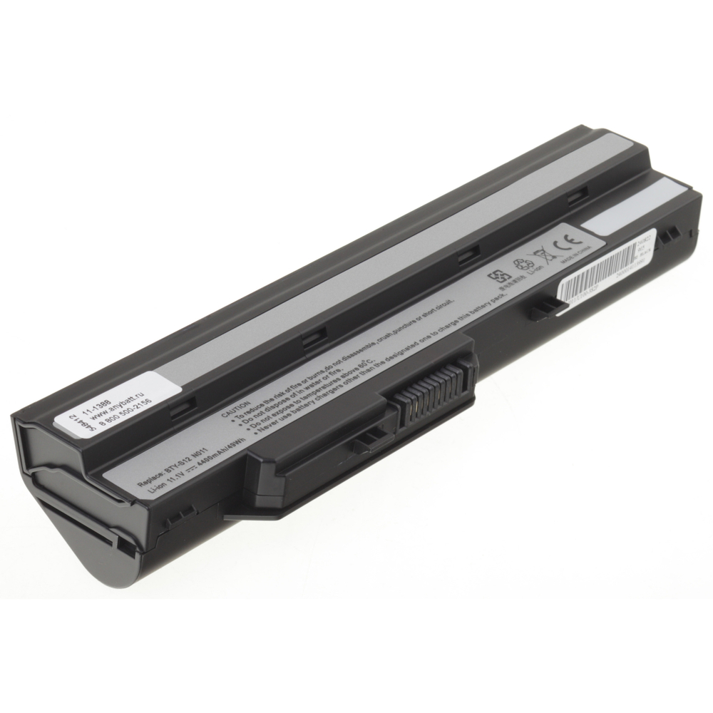 Аккумуляторная батарея AnyBatt 4400 mAh для ноутбука LG X110, MSI Wind U90, U100 (BTY-S11)