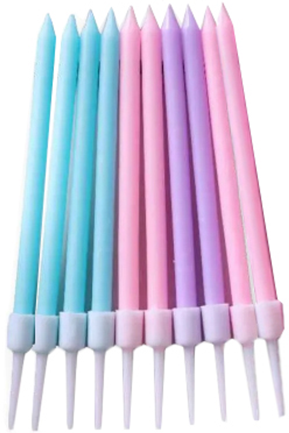 Свечи для торта цветные Акварель (10 шт./уп.)