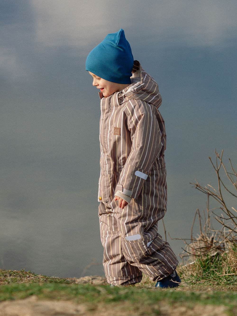 Комбинезон мембранный демисезонный Mjölk Cocoa Stripes, утеплитель 150гр/м2