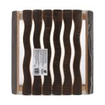 33337 Абажур для светильника угловой Банные штучки ВОЛНА, плоский, обожженная липа, 29,5х27,5х6 см