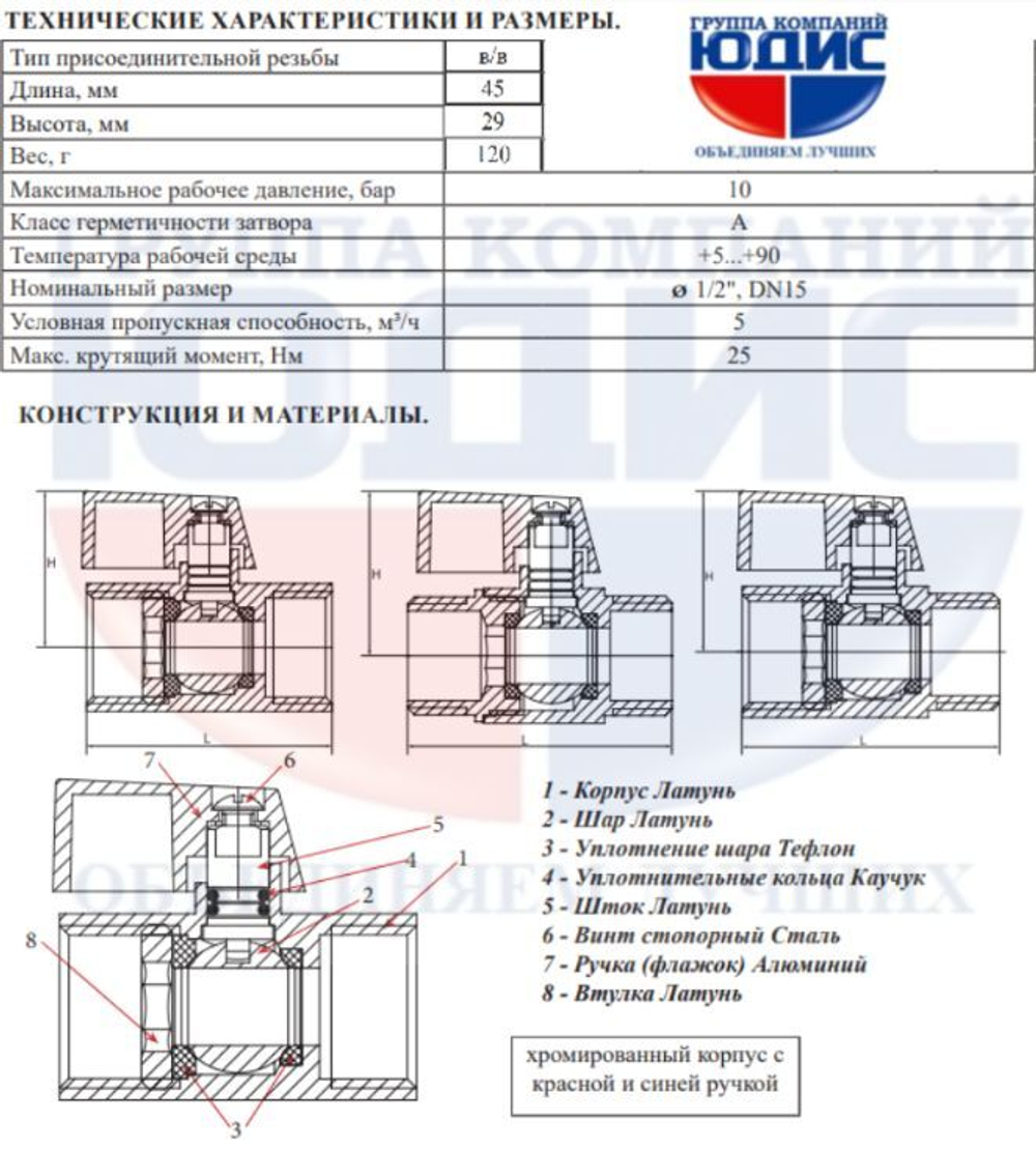 Кран  МИНИ  1/2 г.г.   ViEiR (200/10шт)