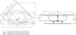 Акриловая ванна Ideal Standard 150х150 K275201 HOTLINE