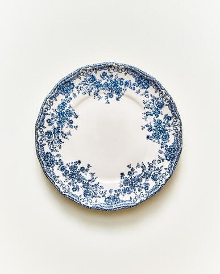 Zara Home тарелка пирожковая из фаянса, цвет синий, 16 см